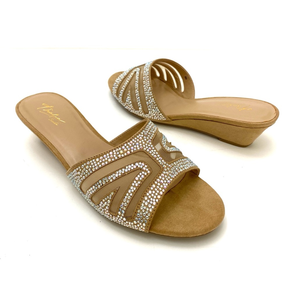 Thalia Sodi Women’s Tan Rallief Wedge Sandal